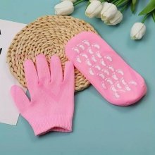 ست دستکش و جوراب سیلیکونی نرم کننده جعبه دار درجه 1